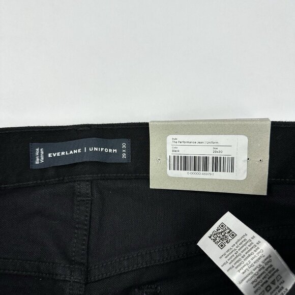 Everlane Uniform Men’s NWT Black Mid-Rise The Performance Skinny Jean W29/L30 - Picture 5 of 14